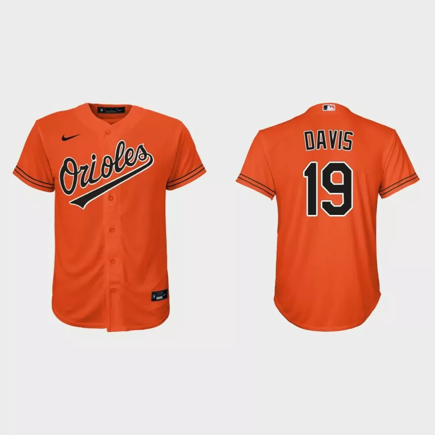 Youth Baltimore Orioles Chris Davis Orange Replica Jersey