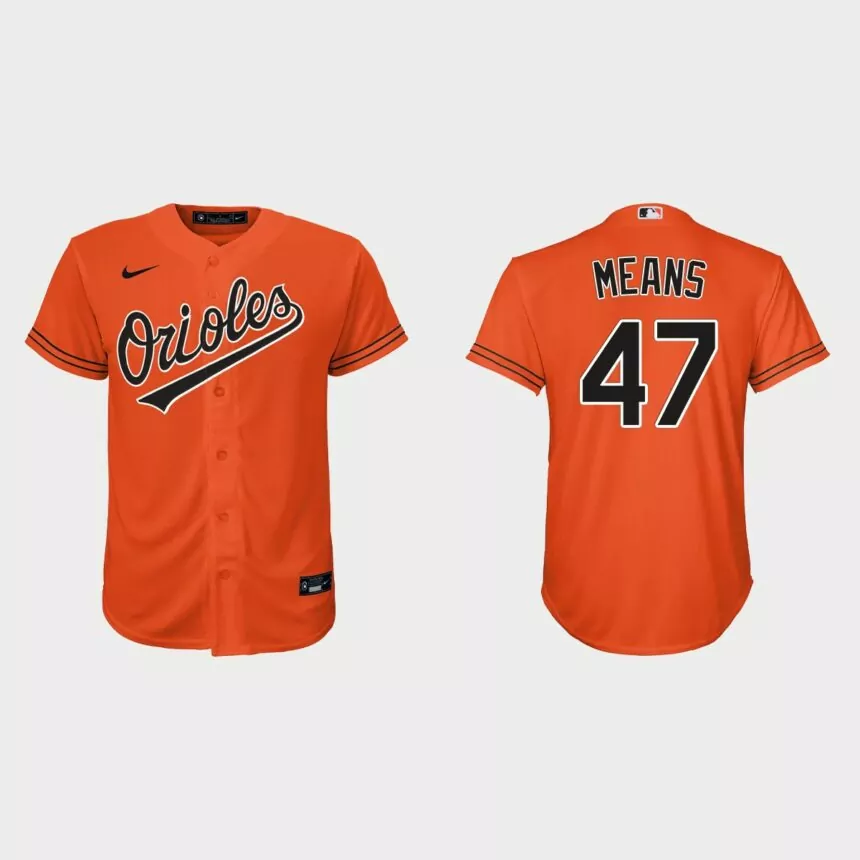 Youth Baltimore Orioles John Means Orange Replica Jersey