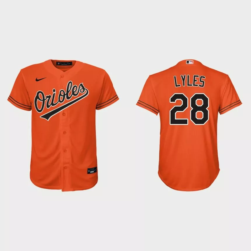 Youth Baltimore Orioles Jordan Lyles Orange Replica Jersey