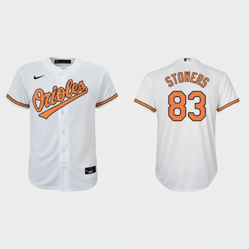 Youth Baltimore Orioles Kyle Stowers White Replica Home Jersey