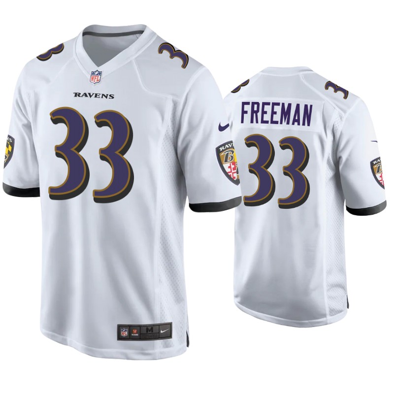 Youth Baltimore Ravens #33 Devonta Freeman Nike White Limited Jersey