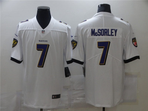 Youth Baltimore Ravens #7 Trace McSorley Nike White Stitched NFL Limited Stitched Jersey