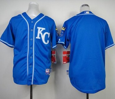 Youth Baseball Kansas City Royals Blank Blue Cool Base MLB Jersey