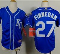 Youth Baseball Royals #27 Brandon Finnegan Blue Alternate 2 Cool Base Jersey