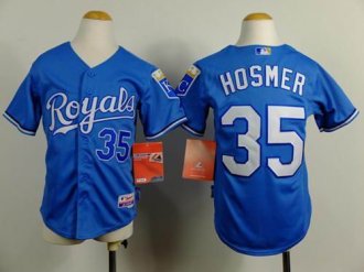 Youth Baseball Royals #35 Eric Hosmer Blue Cool Base Alternate Stitched Jersey