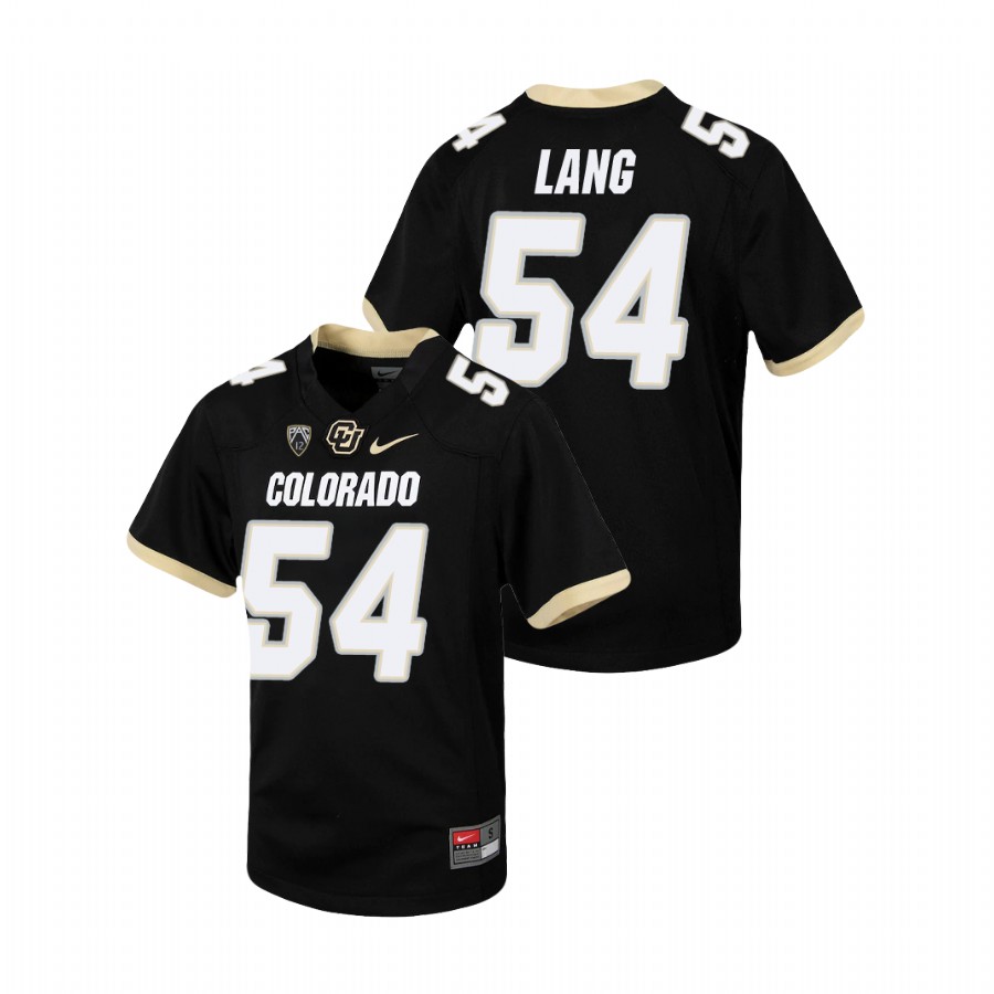 Youth Black Colorado Buffaloes Terrance Lang Replica Football Jersey