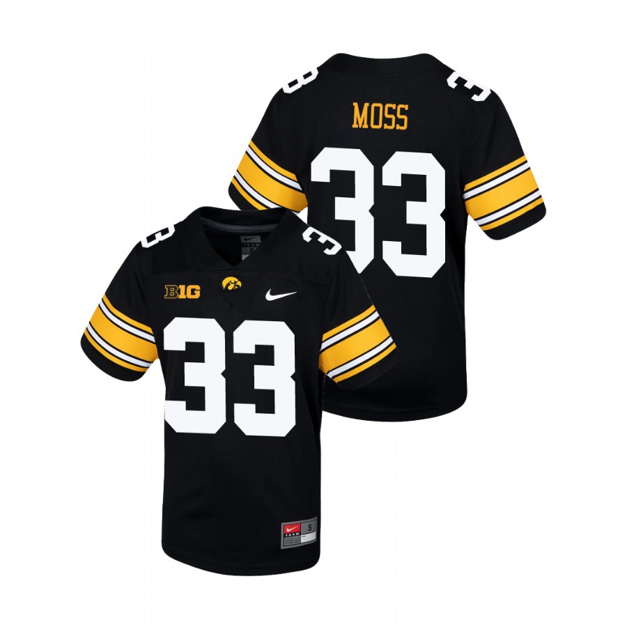 Youth Black Iowa Hawkeyes Riley Moss Untouchable Football Jersey