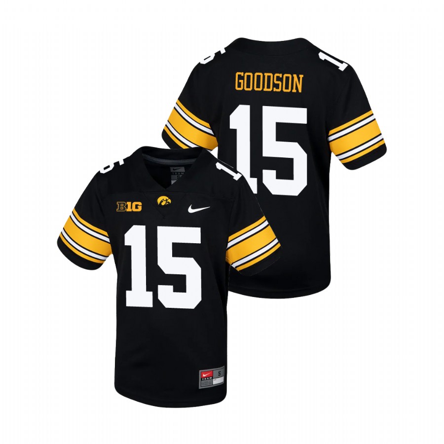 Youth Black Iowa Hawkeyes Tyler Goodson Untouchable Football Jersey