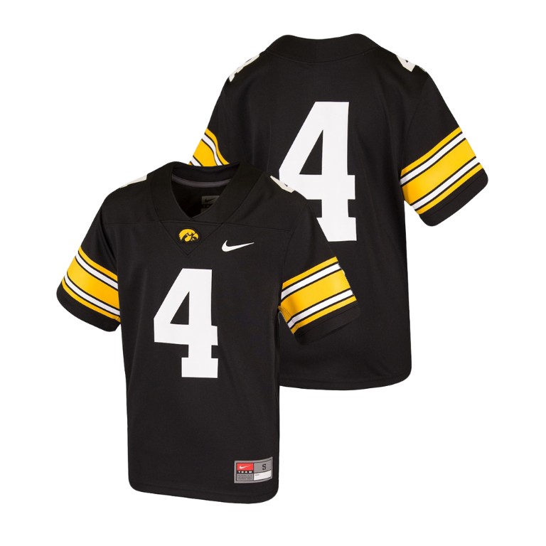Youth Black Nike College Football Iowa Hawkeyes Team Replica Jersey