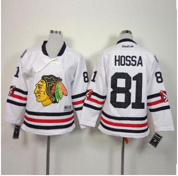 Youth Blackhawks #81 Marian Hossa White 2015 Winter Classic NHL Jersey