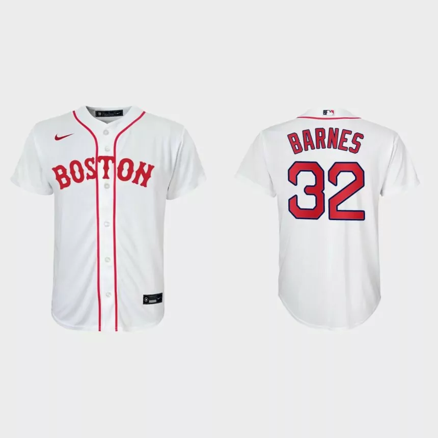 Youth Boston Red Sox #32 Matt Barnes White 2021 Patriots’ Day Replica Jersey