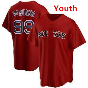 Youth Boston Red Sox 99 Verdugo Red 2021 Nike MLB Jersey 