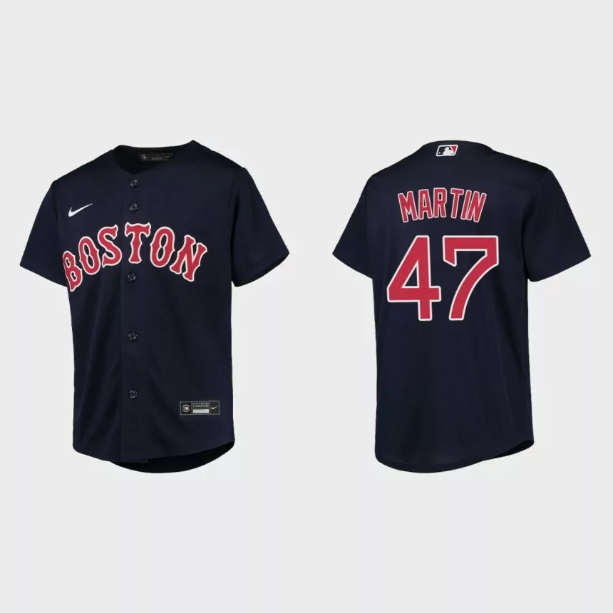 Youth Boston Red Sox Chris Martin Navy Replica Jersey