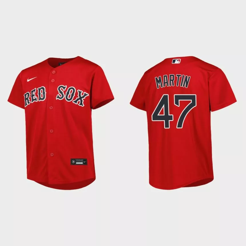 Youth Boston Red Sox Chris Martin Red Replica Alternate Jersey