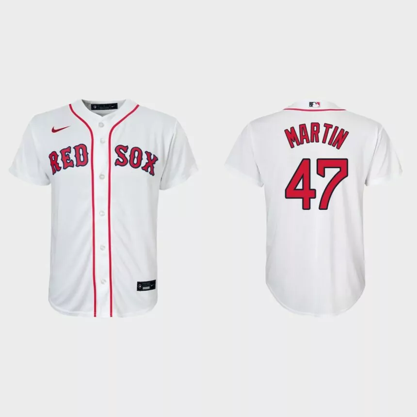 Youth Boston Red Sox Chris Martin White Replica Home Jersey