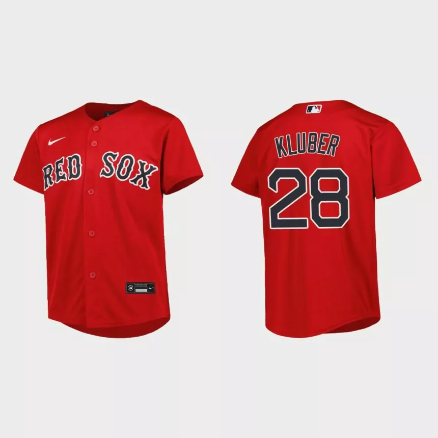 Youth Boston Red Sox Corey Kluber Red Replica Alternate Jersey