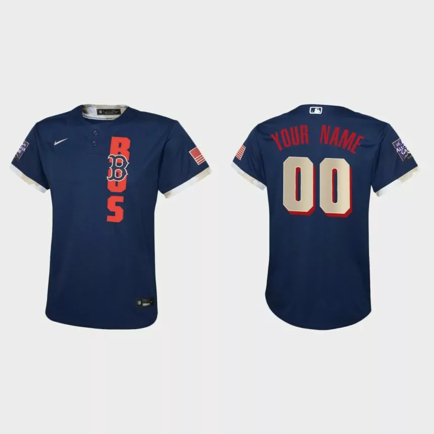 Youth Boston Red Sox Custom Navy 2021 MLB All-Star Game Jersey