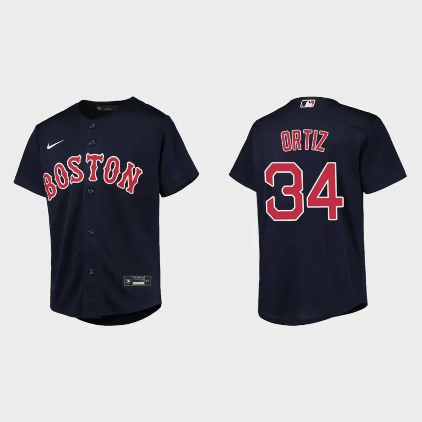 Youth Boston Red Sox David Ortiz Navy Replica Jersey