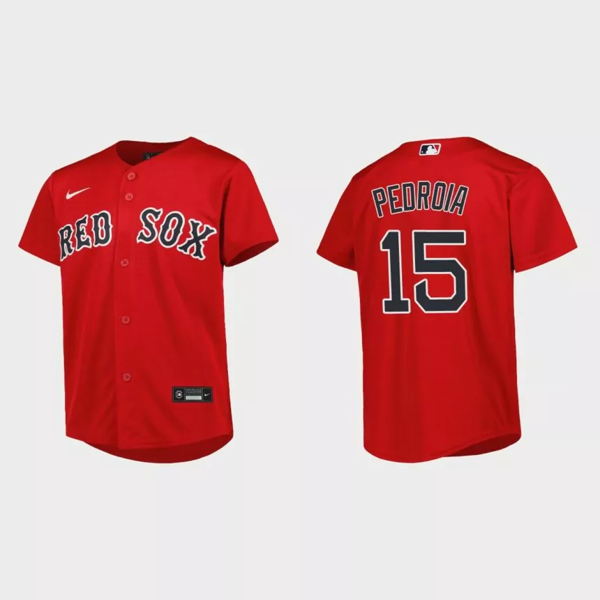 Youth Boston Red Sox Dustin Pedroia Red Replica Alternate Jersey