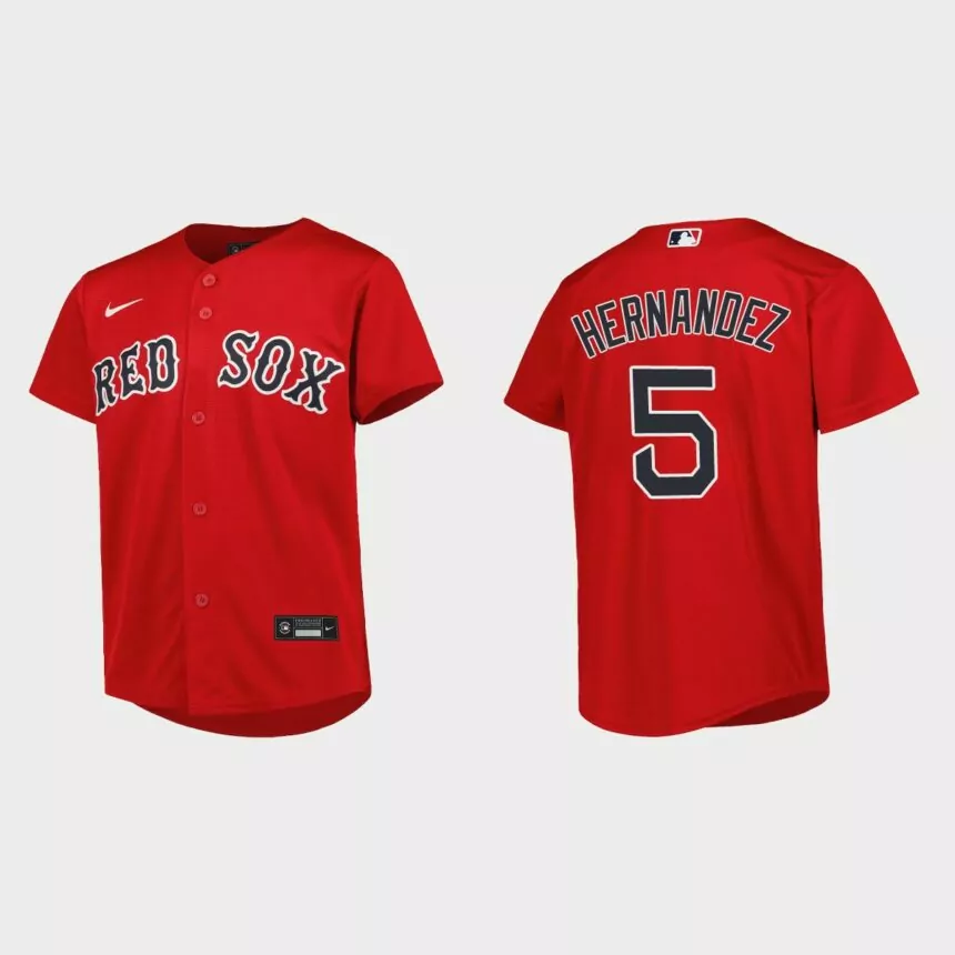 Youth Boston Red Sox Enrique Hernandez Red Replica Alternate Jersey