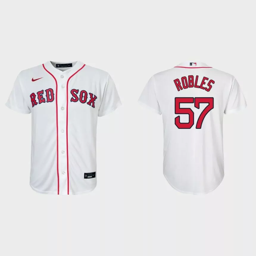 Youth Boston Red Sox Hansel Robles White Replica Home Jersey