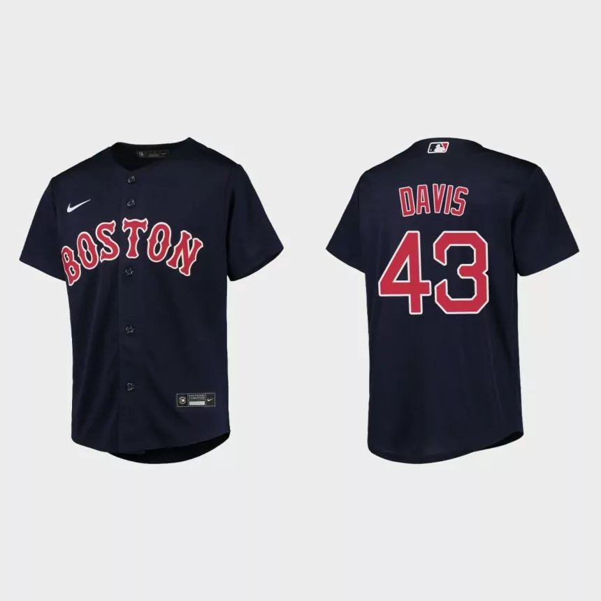 Youth Boston Red Sox Jaylin Davis Navy Replica Jersey