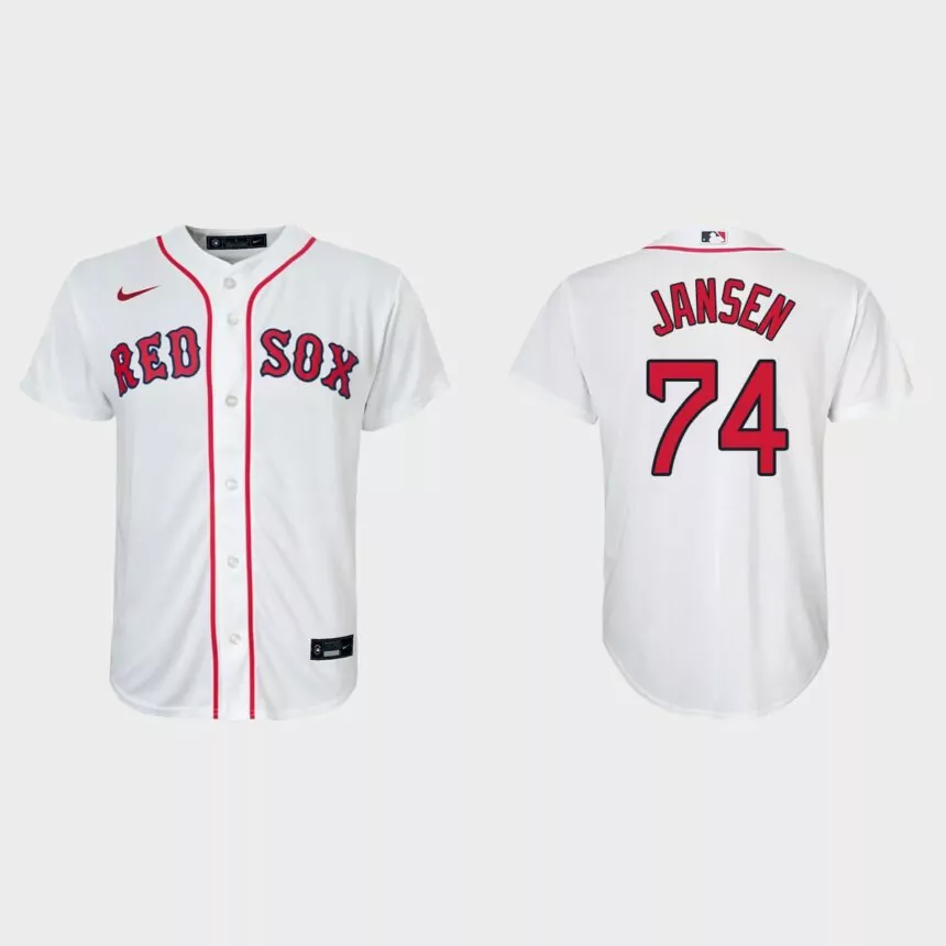Youth Boston Red Sox Kenley Jansen White Replica Home Jersey