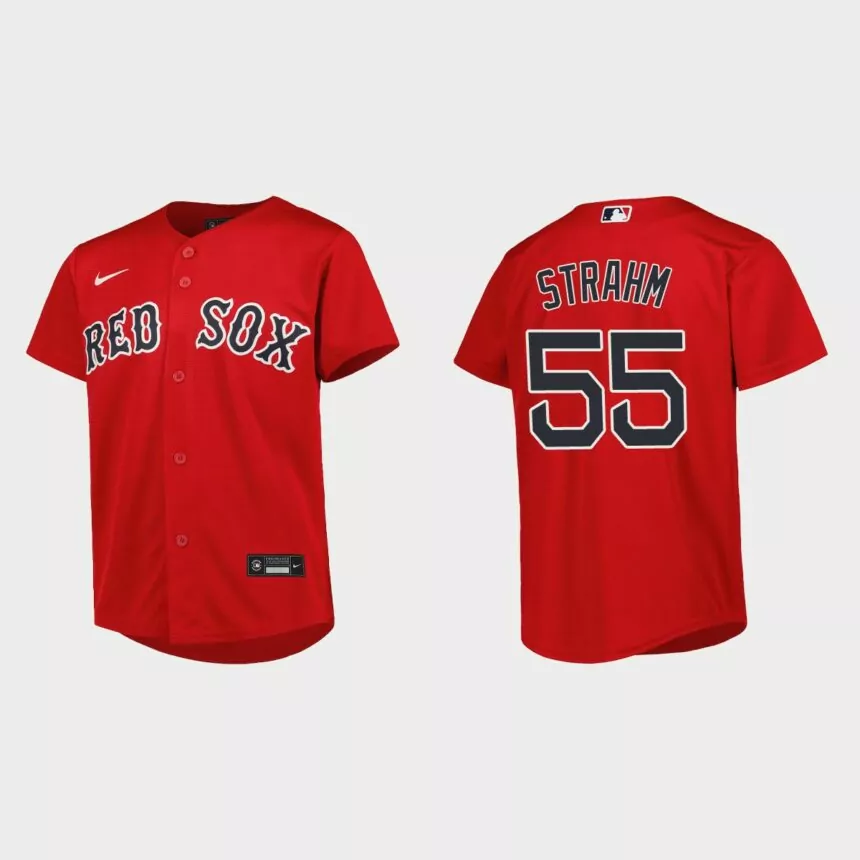 Youth Boston Red Sox Matthew Strahm Red Replica Alternate Jersey