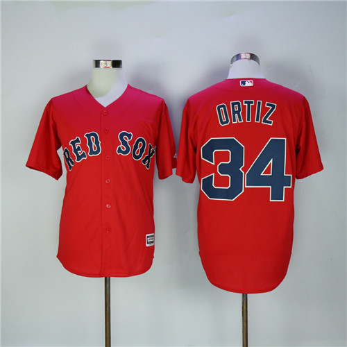 Youth Boston Red Sox Retired Player #34 David Ortiz Majestic Red with name Jerseys