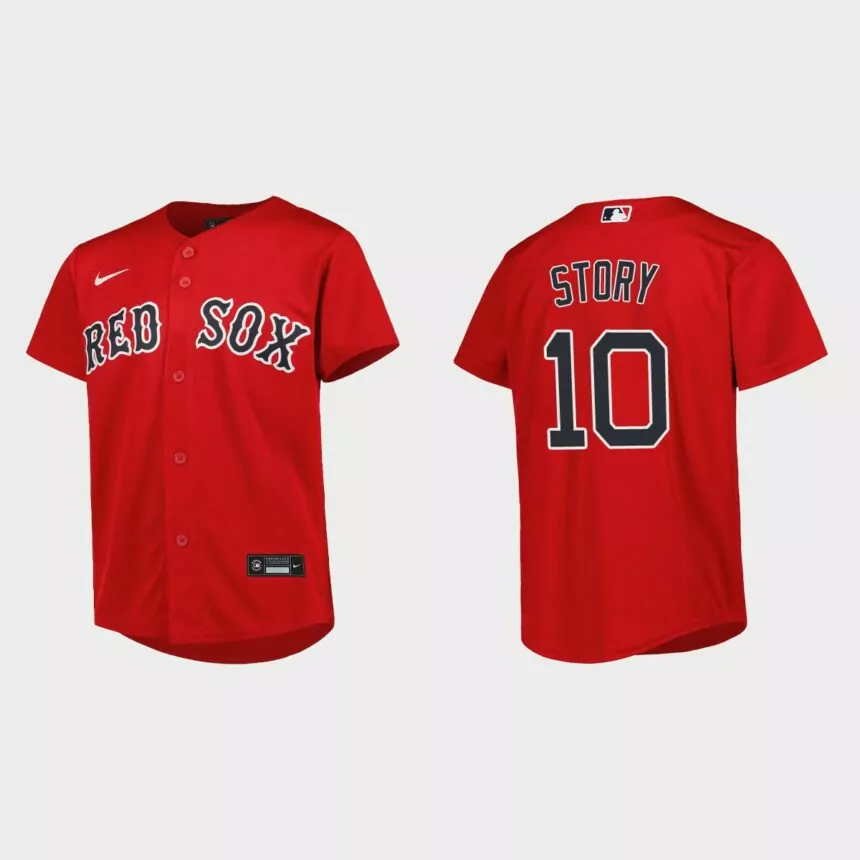 Youth Boston Red Sox Trevor Story Red Replica Alternate Jersey