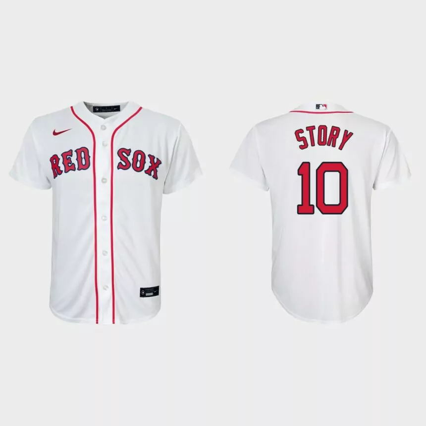 Youth Boston Red Sox Trevor Story White Replica Home Jersey
