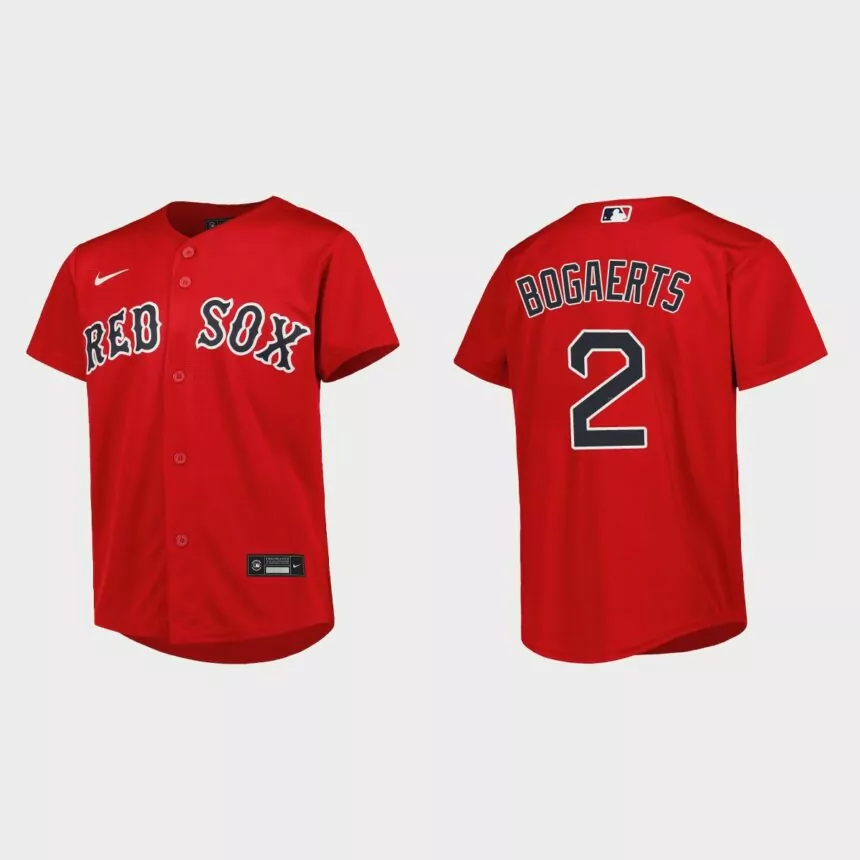 Youth Boston Red Sox Xander Bogaerts Red Replica Alternate Jersey