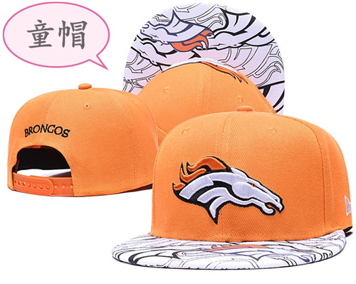 Youth Broncos Team Logo Yellow Adjustable Hat GS