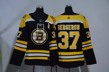 Youth Bruins 37 Patrice Bergeron Black Youth Adidas Jersey