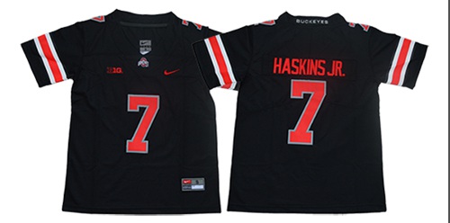 Youth Buckeyes #7 Dwayne Haskins Jr Blackout Limited Stitched Youth College Jersey