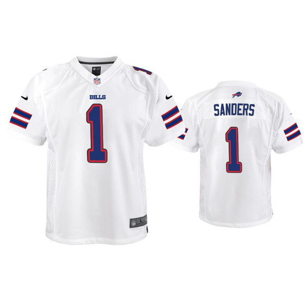 Youth Buffalo Bills #1 Emmanuel Sanders Nike White Limited Jersey