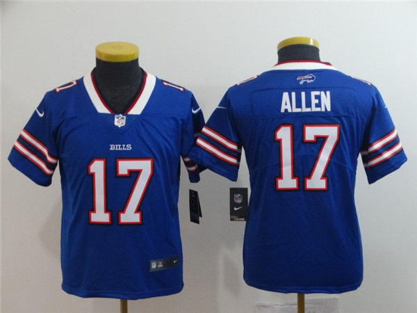 Youth Buffalo Bills #17 Josh Allen Nike Royal Stitched Jersey
