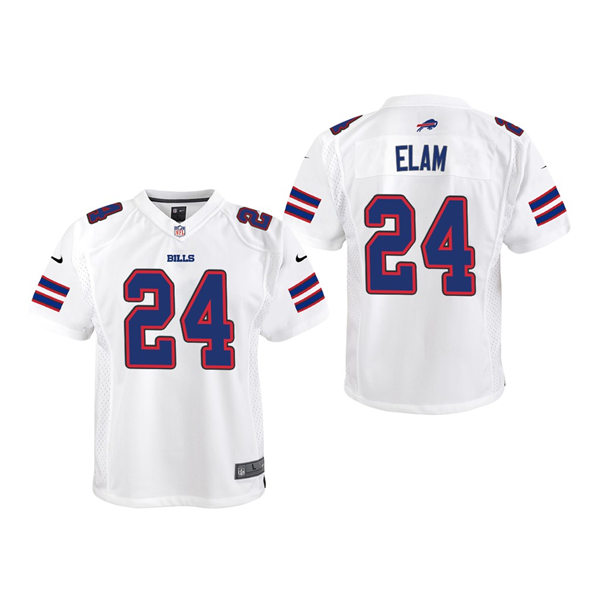 Youth Buffalo Bills #24 Kaiir Elam Nike White Away Limited Jersey
