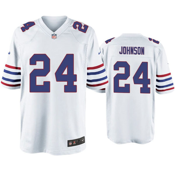 Youth Buffalo Bills #24 Taron Johnson Nike White Alternate Retro Jersey
