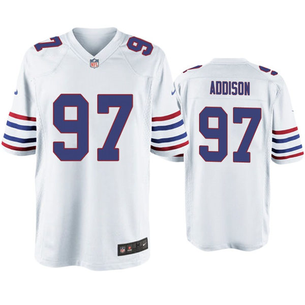 Youth Buffalo Bills #97 Mario Addison Nike White Alternate Retro Jersey