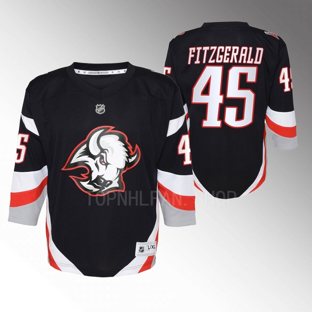 Youth Buffalo Sabres Casey Fitzgerald 2022-23 Goathead Alternate Replica Player Jersey