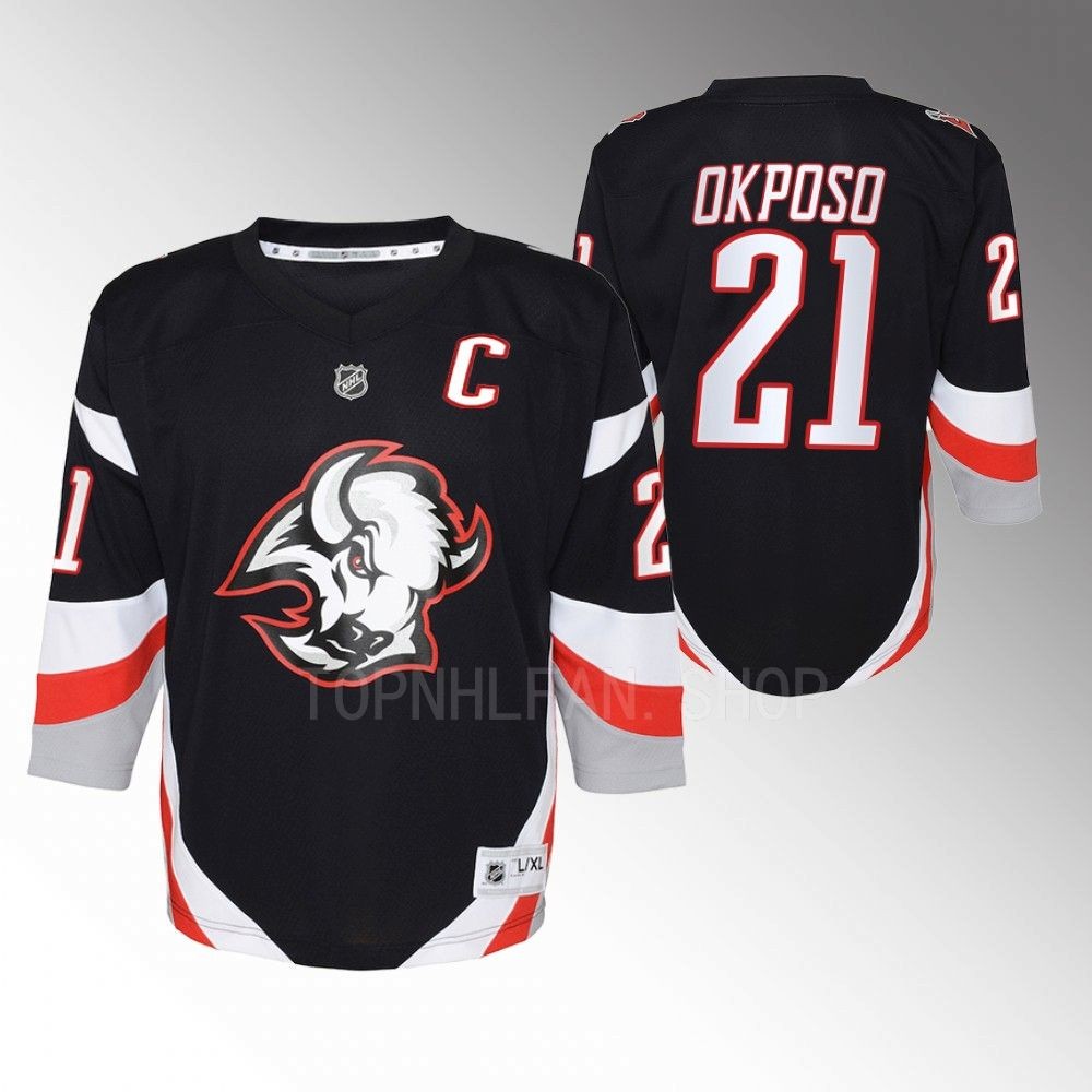 Youth Buffalo Sabres Kyle Okposo 2022-23 Goathead Alternate Replica Player Jersey