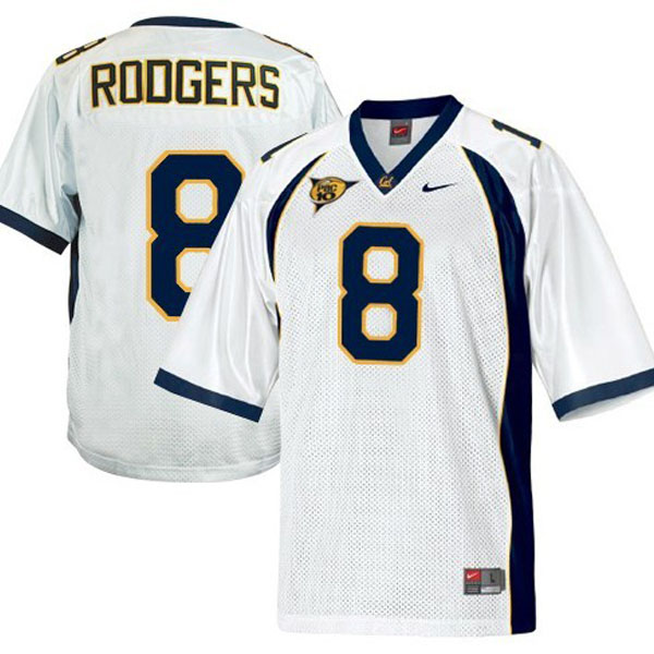 Youth California Golden Bears #8 Aaron Rodgers White Football Jersey1