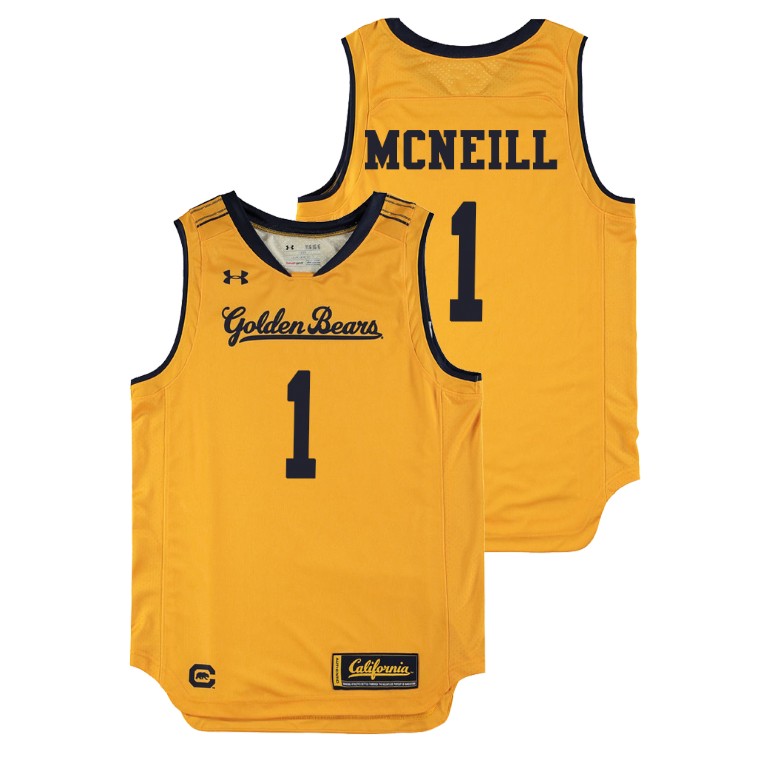 Youth California Golden Bears Gold Darius McNeill College Basketball Replica Jersey