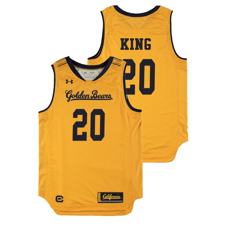 Youth California Golden Bears Gold Derek King College Basketball Replica Jersey