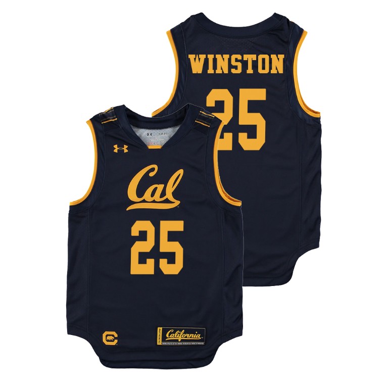 Youth California Golden Bears Navy Deschon Winston College Basketball Replica Jersey