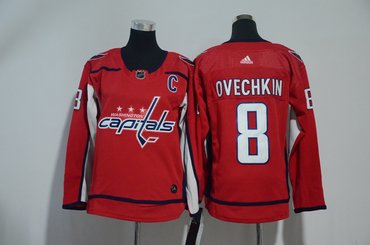 Youth Capitals 8 Alexander Ovechkin Red Youth Adidas Jersey