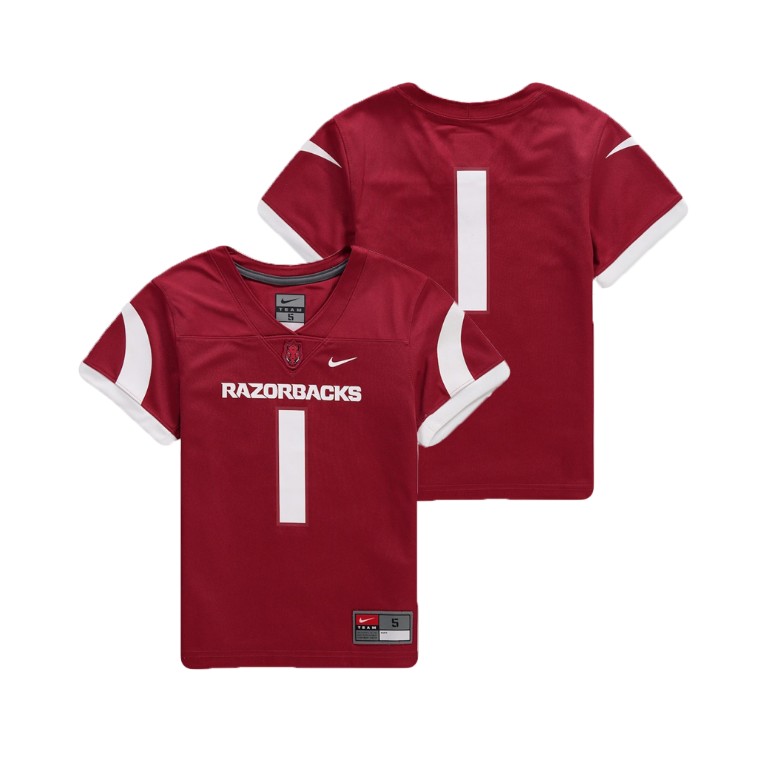 Youth Cardinal Nike College Football Arkansas Razorbacks Team Replica Jersey