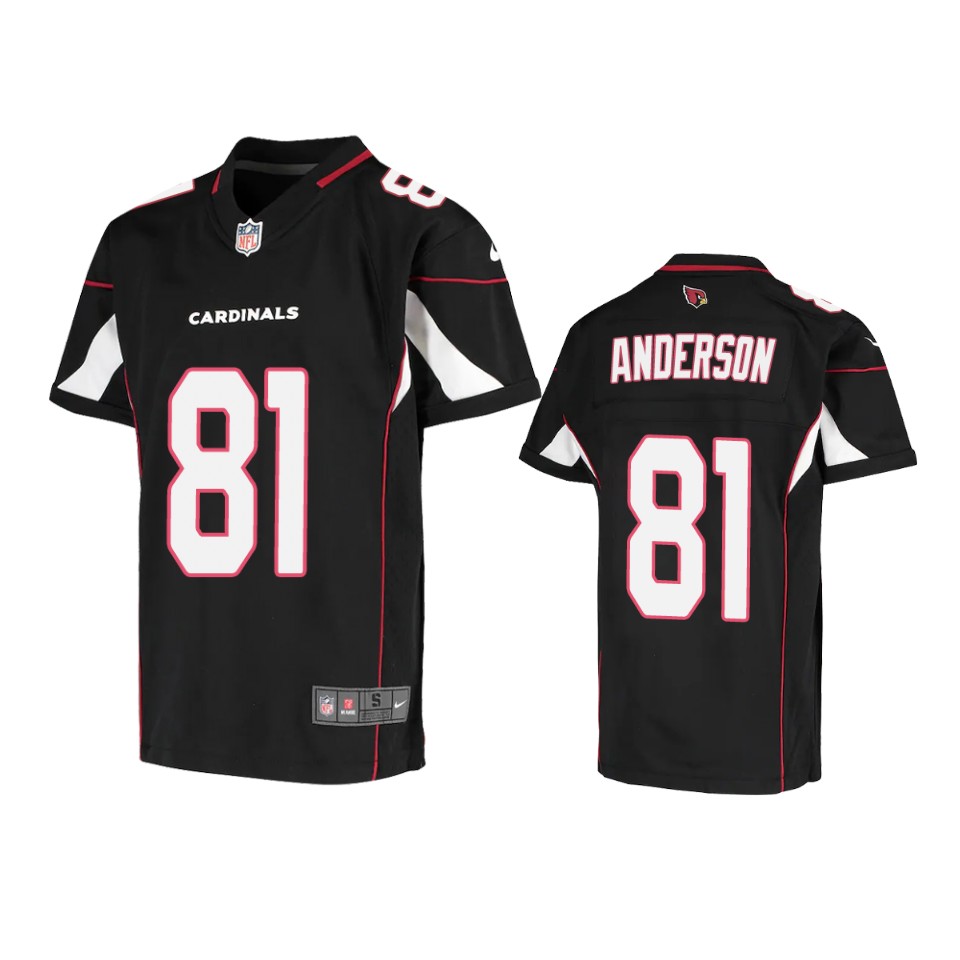 Youth Cardinals Black Robby Anderson Game Jersey