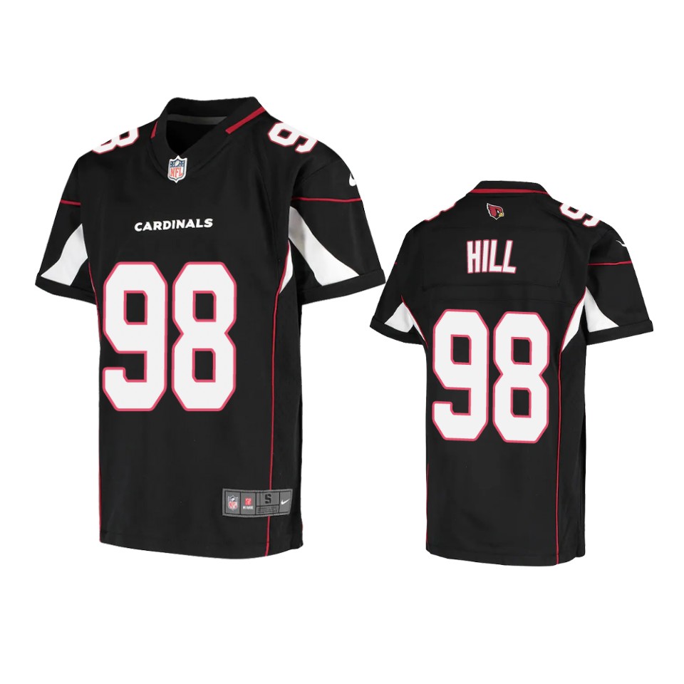 Youth Cardinals Black Trysten Hill Game Jersey